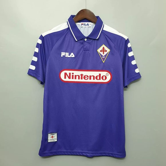 Thailande Maillot Fiorentina Domicile Retro 1998 1999